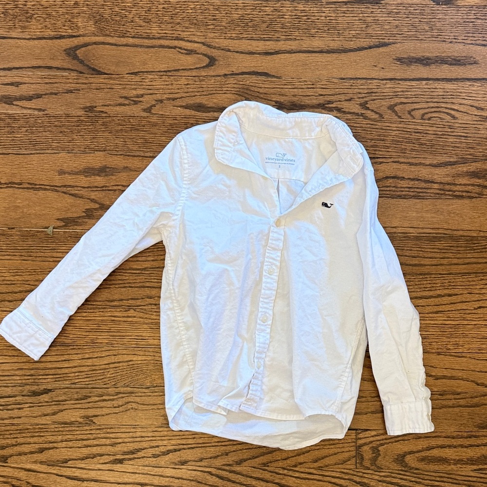 Vineyard Vines White Kids Button Down Shirt